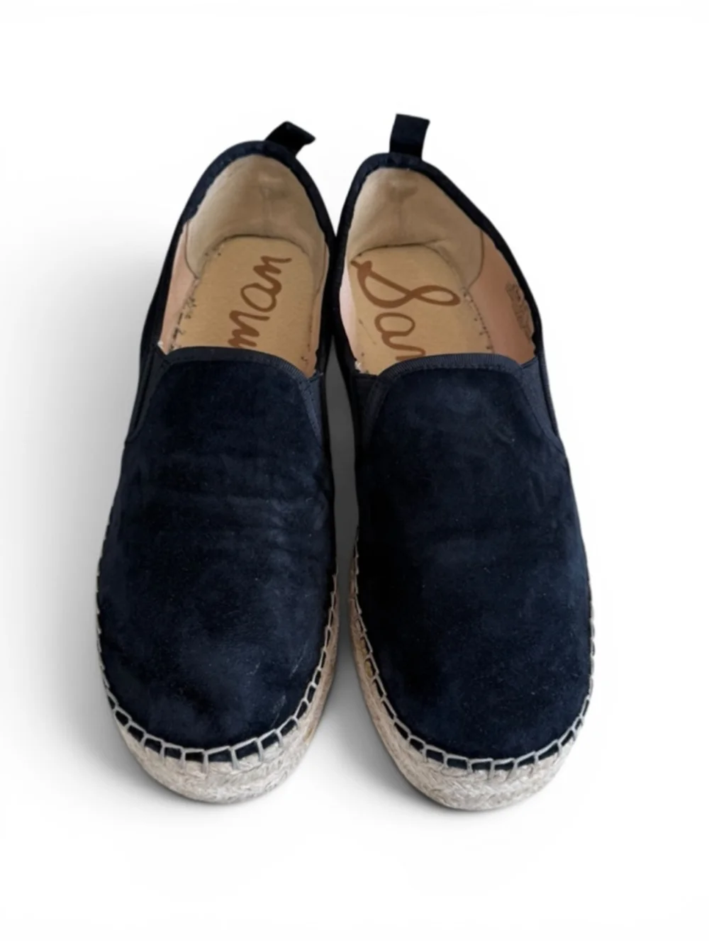 Sam Edelman Carrin Black Suede Platform Espadrille Slip On Shoes Women’s 8.5